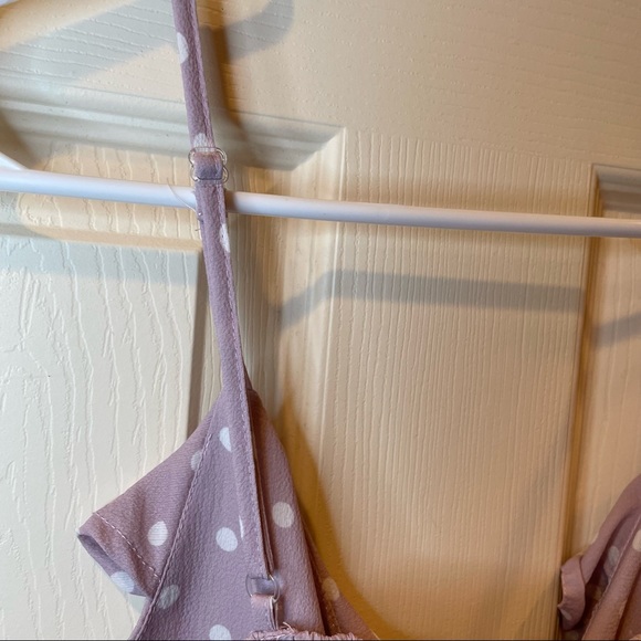 Lavender Polka Dot Dress - Picture 5 of 6